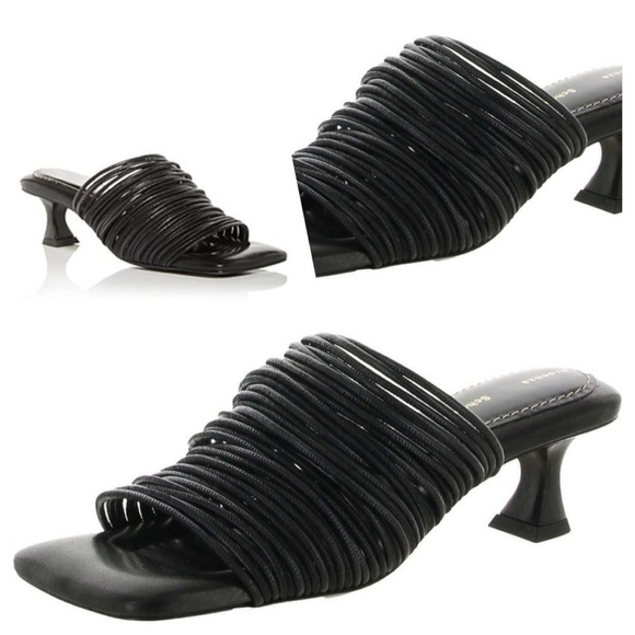 Proenza Schouler Rolo Black Leather Strappy Kitten Heels, Size 36.5 Sandals NWB - Picture 1 of 9